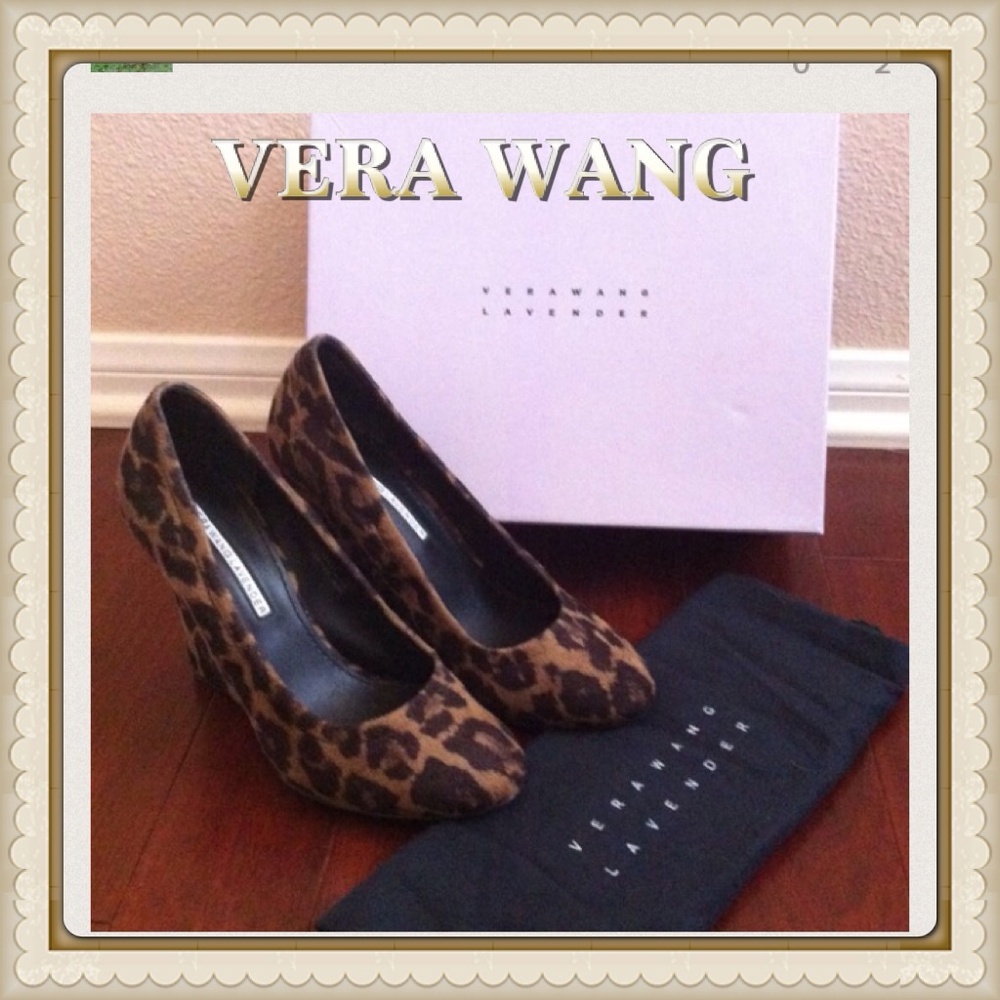 Vera Wang Leopard Print Heels
